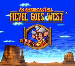 American Tail, An - Fievel Goes West (USA) Title Screen